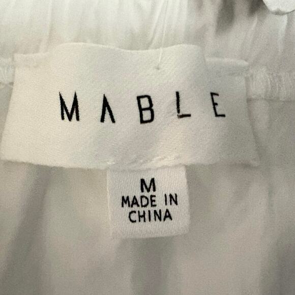 Mable JILL RUFFLED OFF THE SHOURDER ROMPER White Women’s Sz M Cottagecore Bride - Picture 7 of 10